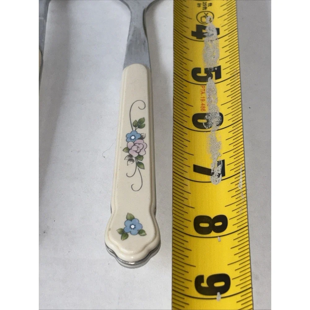 Pfaltzgraff Tea‎ Rose  Vintage Serving Fork And Spoon 
